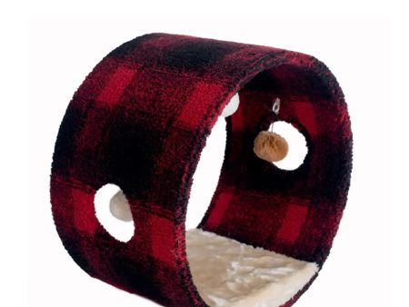 Armarkat Real Wood Cat Hideaway Tunnel, Scotch Plaid on Sale