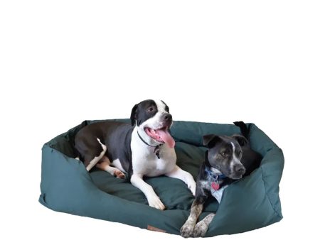 Armarkat Bolstered Dog Bed, Anti-Slip Pet Bed, Laurel Green Online Sale