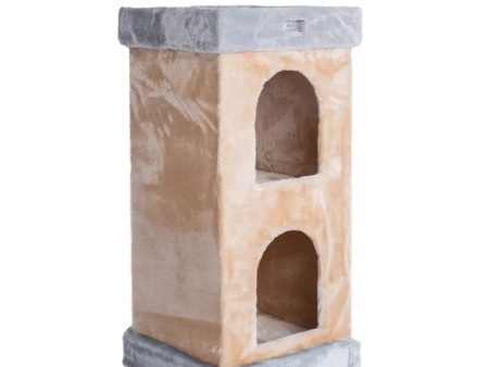 Armarkat Real Wood Double Condo Cat House With Carpet Fashion