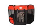 Armarkat PP002R-XL Portable Pet Playpen In Bk and Rd Combo Online Hot Sale