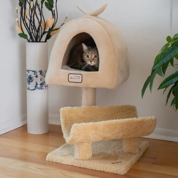 Armarkat X3007 Cat Condo, Real Wood Cat Scratching Post Sale