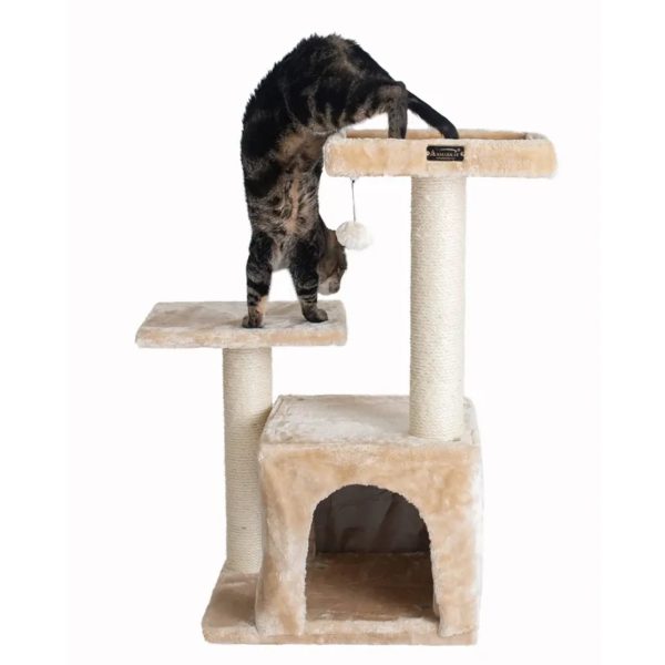 Armarkat Real Wood Classic Cat Tree A3207, 32-Inch Beige For Sale