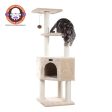 Real Wood 3 Levels Cat Tower for Kittens 48 Height Beige Online now