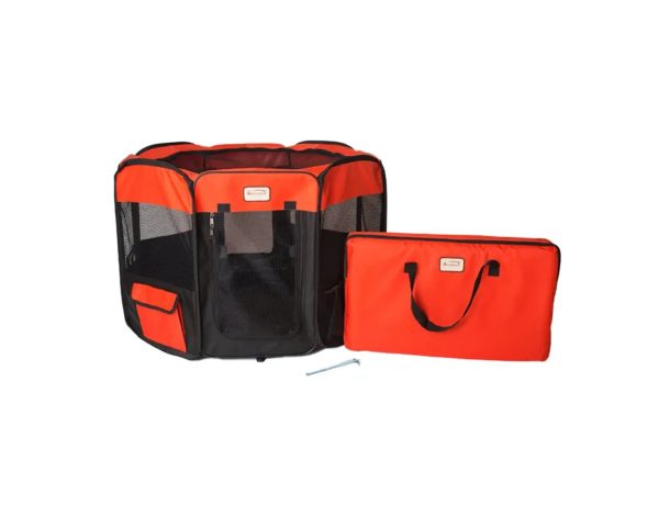 Armarkat PP002R-M Portable Pet Playpen In Bk and Rd Combo Online