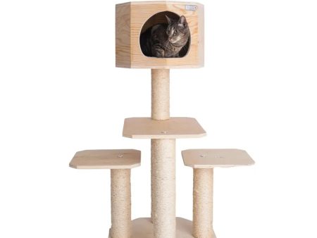 Armarkat Premium  Scots Pine, Solid Wood Cat Tree 46  Tall Cheap