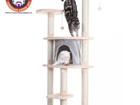 Armarkat 64  Real Wood Cat Tree W Sractch Sisal Post For Discount