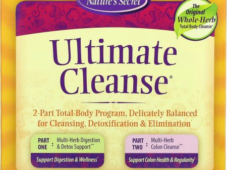 Nature s Secret, Ultimate Cleanse, 2-Part Total-Body Program, Bottle 1: 120 Tablets and Bottle 2: 120 Tablets on Sale