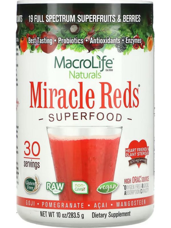 MacroLife Naturals, Miracle Reds Superfood, 10 oz Online Hot Sale