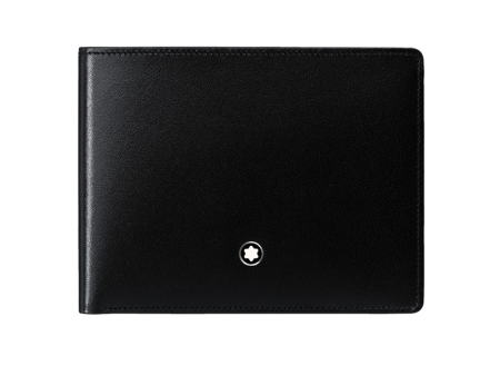 Black Leather Sartorial 6 Card Wallet Discount