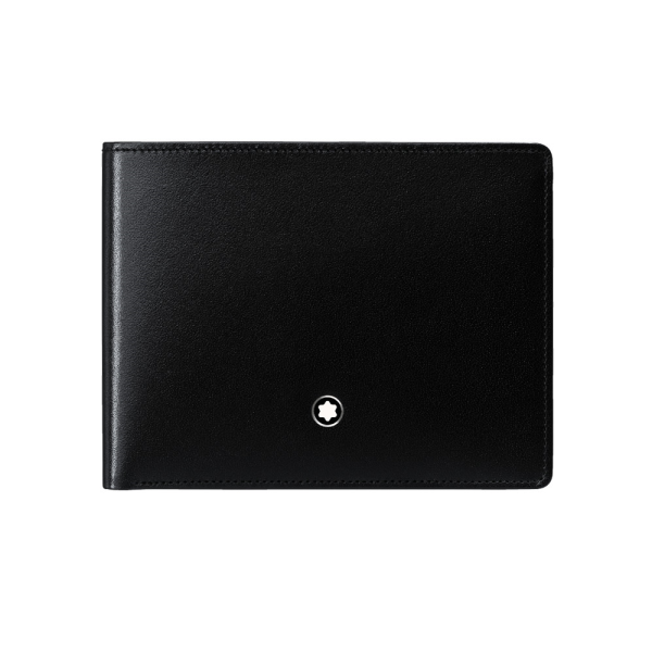 Black Leather Sartorial 6 Card Wallet Discount