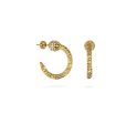 18k Yellow Gold Ophidia Spiral & Diamond Hoop Earrings on Sale