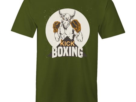 Men s Kick Boxing  Bull T-shirt Sale