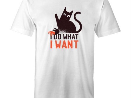 Men s Funny I Do What I Want Cat T-shirt Hot on Sale