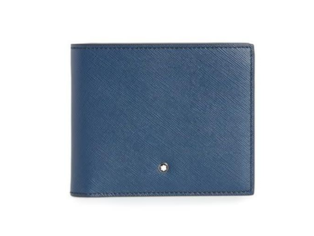 MON01029 - LTHR SARTORIAL WALLET 6CC INDIGO Cheap