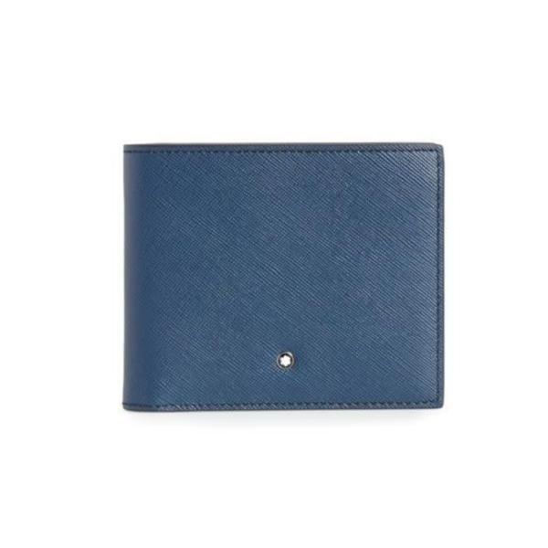 MON01029 - LTHR SARTORIAL WALLET 6CC INDIGO Cheap