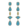 18k Yellow Gold Turquoise (14.06ct) & Diamond (.91ct) Drop Earrings Online Sale