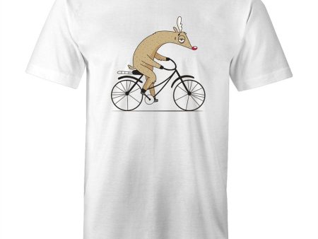 Men s Cycling Reindeer T-shirt Online now