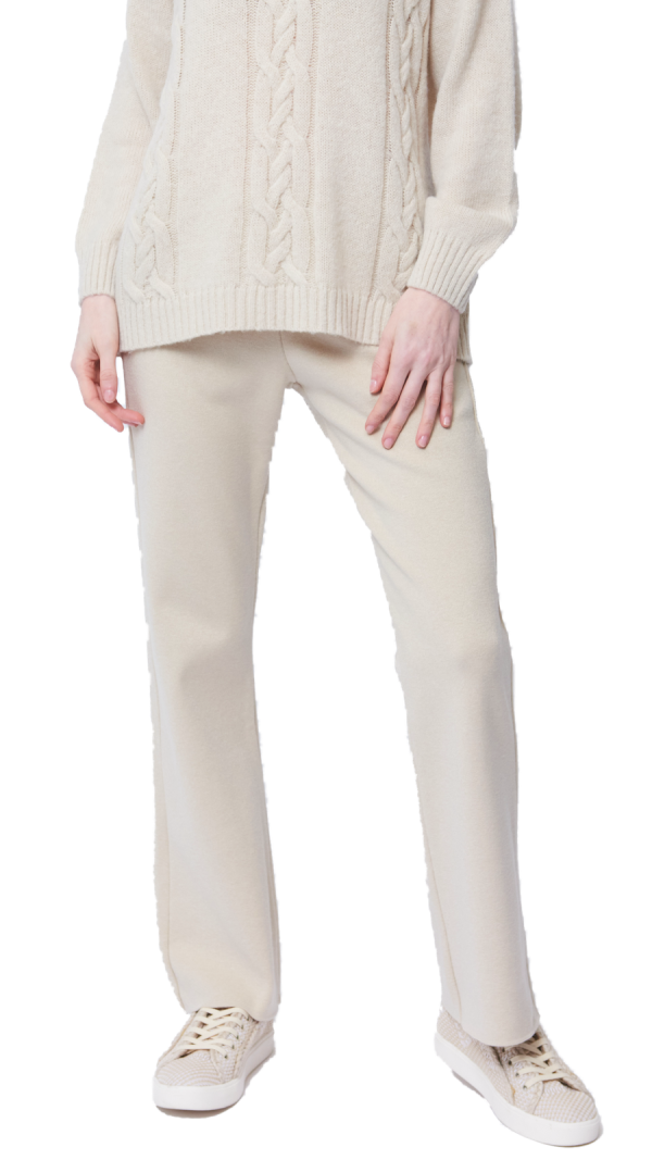 Monique Milano-Knit Boot Leg  Pants - Beige Sale