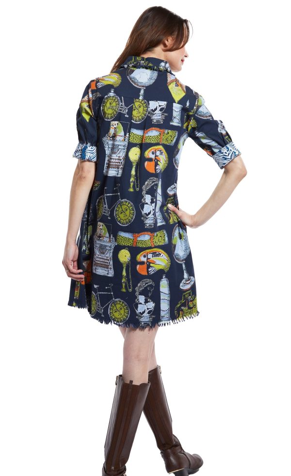 Chatham Dress - Vintage History Print Hot on Sale