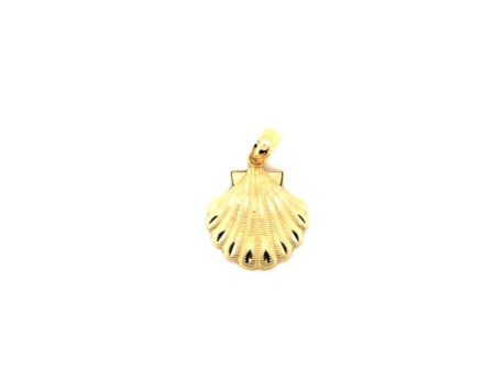 14k Gold Sea Shell Pendant For Sale