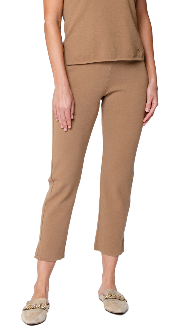 Alice Milano-Knit Slim Leg Pants - Mocha Online now