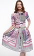 Mrs Maisel Dress - Wheel Print in Grey And Pink Online