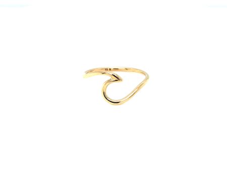 14k Gold Wave Ring For Cheap