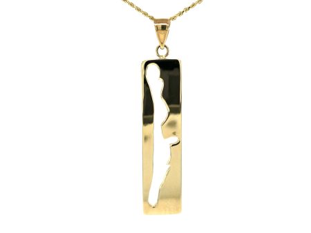 14k Gold Cut Out Boca Grande Island Pendant Supply