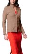 Zoe Square-Detail Knit Jacket - Mocha Hot on Sale