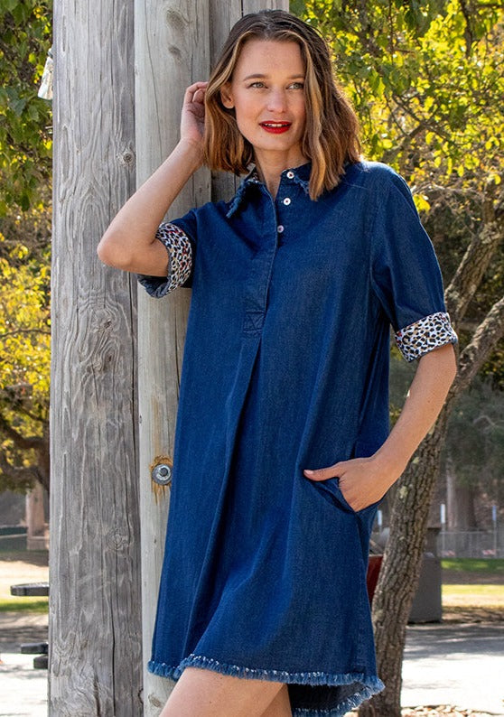 Hyannis Denim Dress Hot on Sale