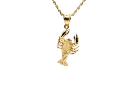 14k Gold Lobster Pendant Cheap