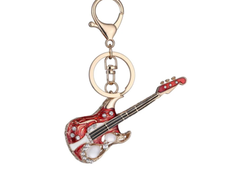 Electric Guitar Keychain - Red Supply