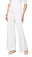 Briana Wide-Leg Milano-Knit Pants - White Hot on Sale