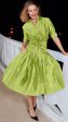 Mrs Maisel Silk Dress - Green Cheap