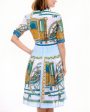 Mrs Maisel Dress - Blue Green Wagon Wheel For Cheap