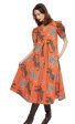 Montauk Dress - Rust With Big Cats For Sale