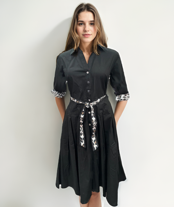 Mrs Maisel Dress - Black Stretch Poplin Discount