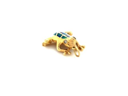 14k Gold Frog Penant Online now