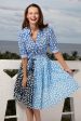 Mrs Maisel Dress - 3 Tone Polka Dots Blues Online Sale