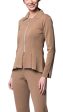 Nikkie Flat-Knit Zip Jacket - Mocha Discount