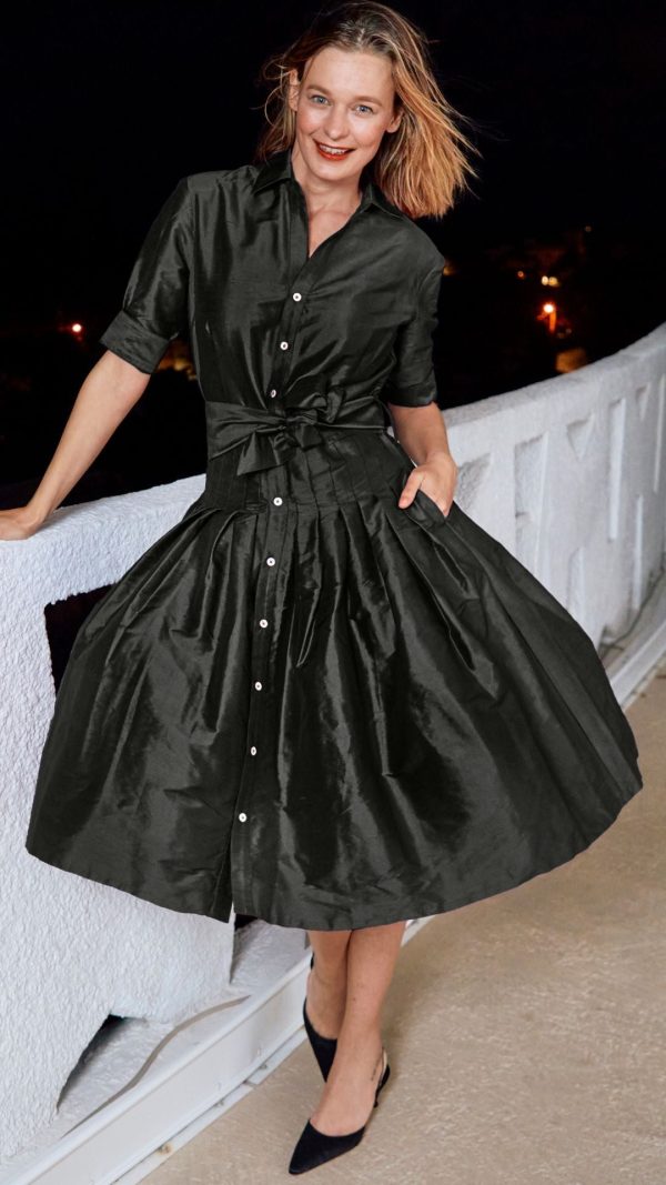 Mrs Maisel Silk Dress - Black For Discount