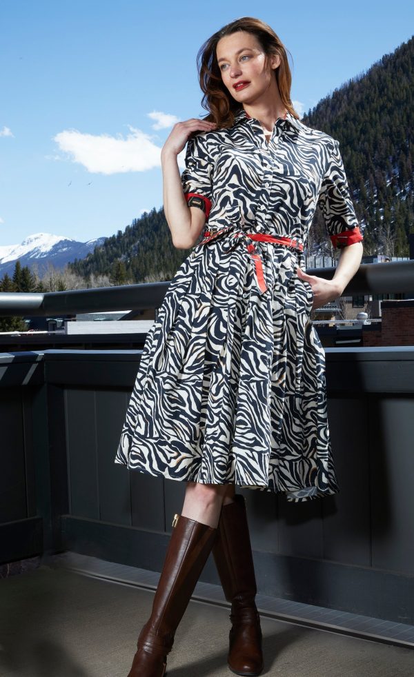 Mrs Maisel Dress - Black And White Zebra Print Fashion