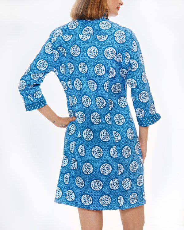 Sag Harbor Dress - Navy Medallion on Sale