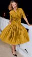 Mrs Maisel Silk Dress - Gold Fashion