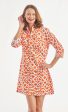 Sag Harbor Dress - Orange White Broken Circles For Sale