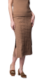 Sabrina Square Pattern Midi Straight Skirt - Mocha For Sale