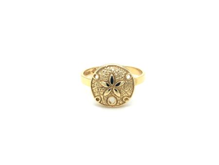 14k Gold Sand Dollar Ring For Cheap