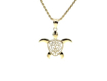 14k Gold Turtle Pendant Discount