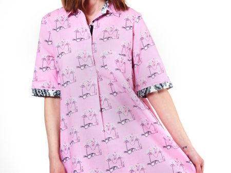 Monterey Dress - Pink Essentials Print For Discount