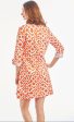 Sag Harbor Dress - Orange White Broken Circles For Sale